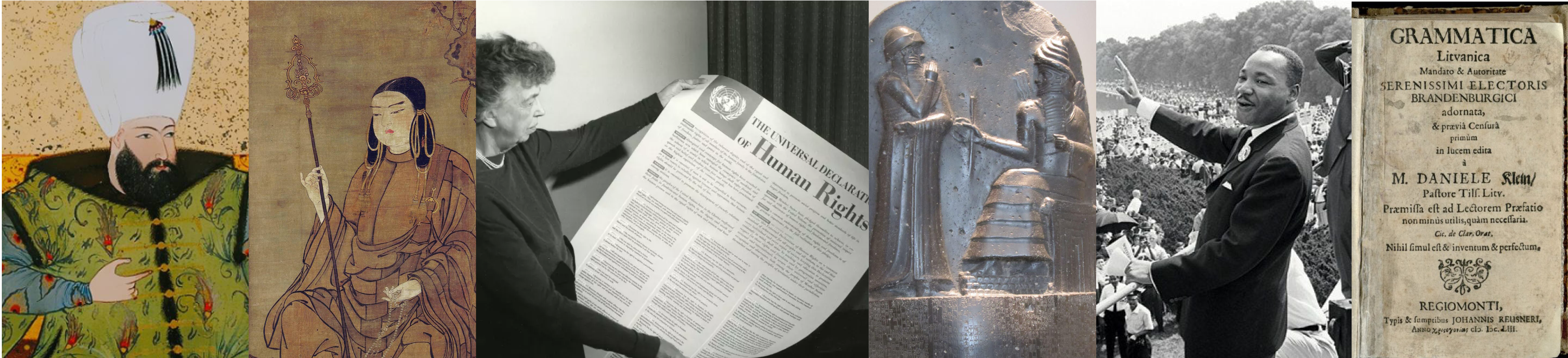 random collage of historical event through history