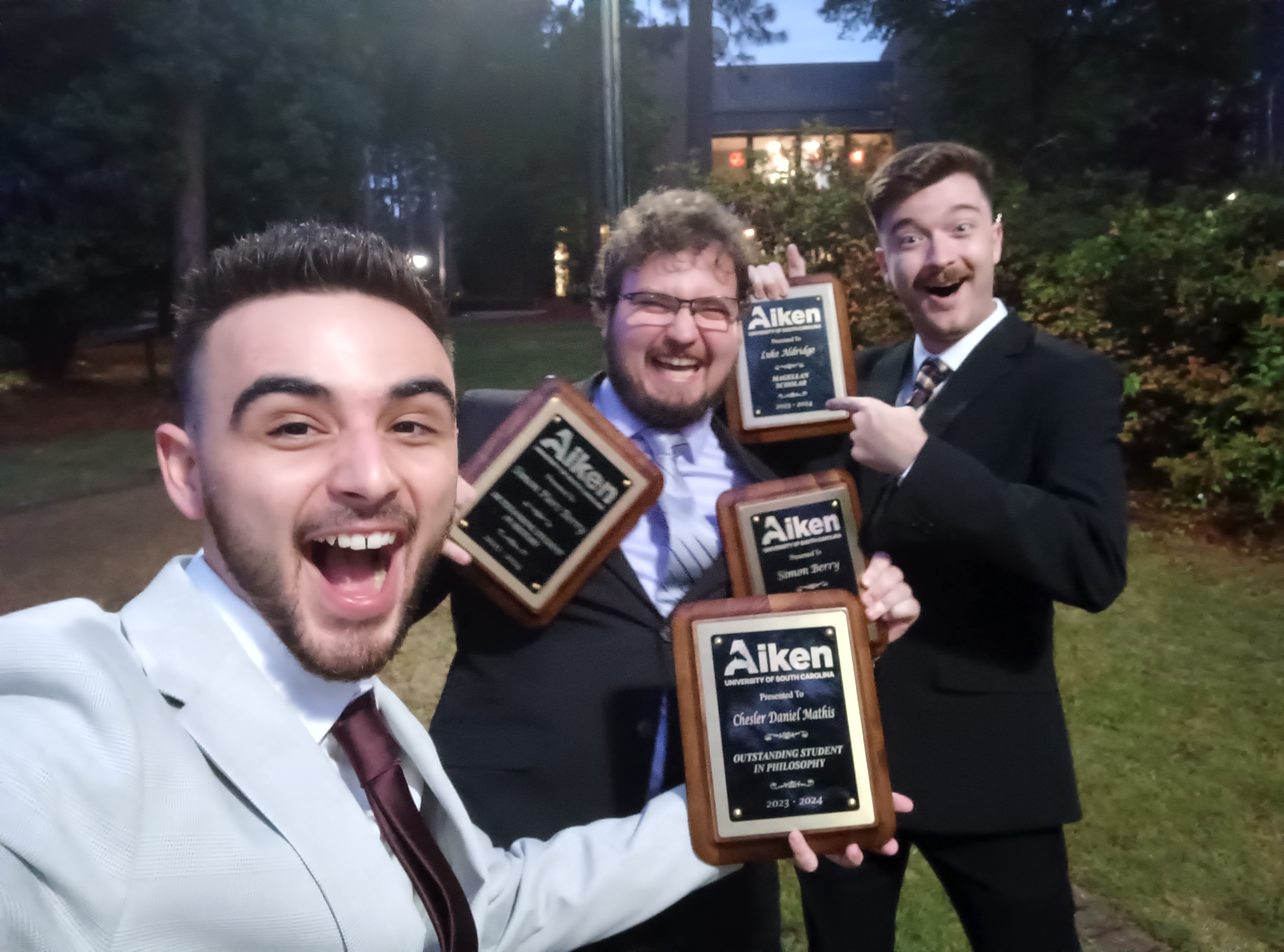 Photograph of students with their awards from the Academic Honors Ceremony.