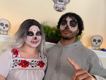 students celebrating the Festival of the Dead