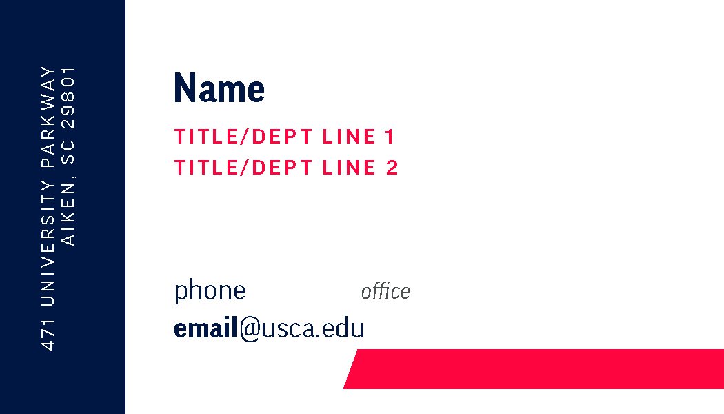 Image of the university business card template.