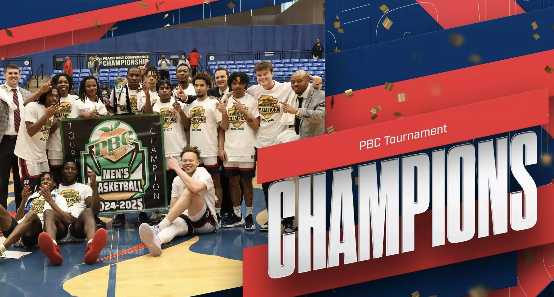 USCA's Men's Basketball Team wins the Peach Belt Conference Tournament