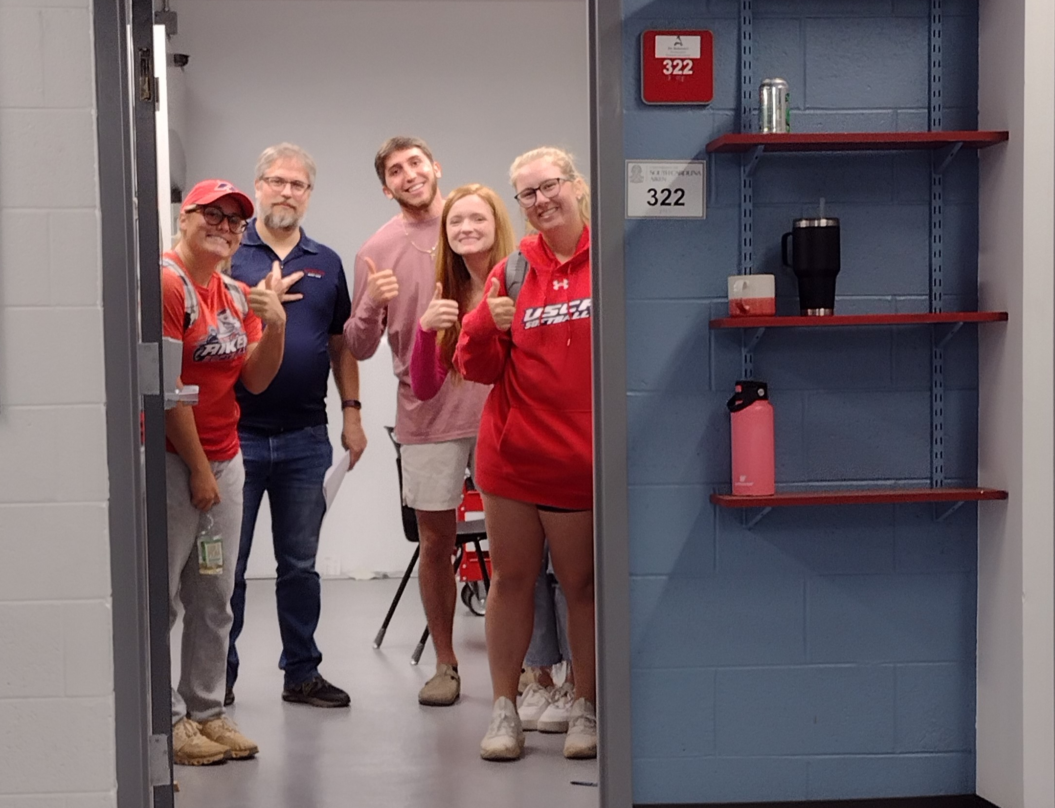 Photo of Dr. Ken Roberts and his students