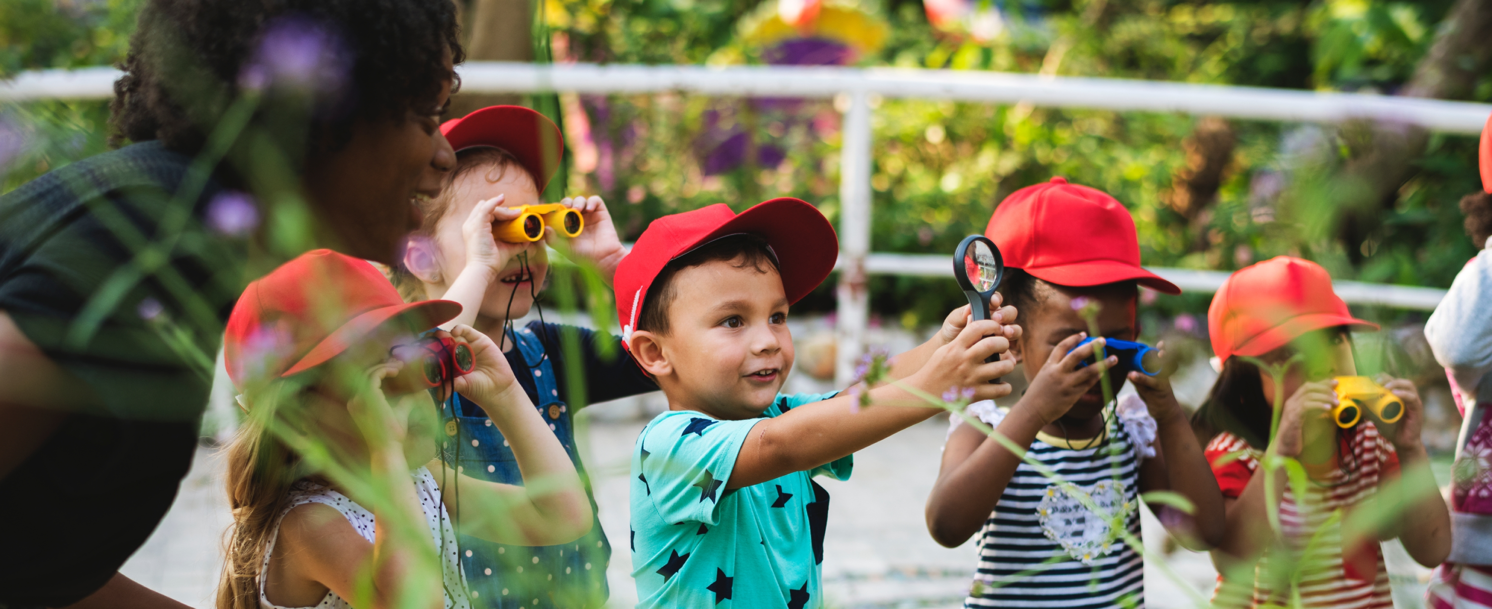 Image of young children on an enivormental field trip